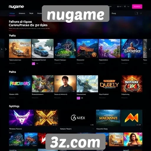 Evolução do design do site nugame ao longo do tempo